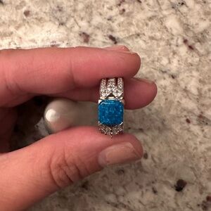 Bomb party sterling silver unicorn favorite Lab blue green fire opal RBP2160